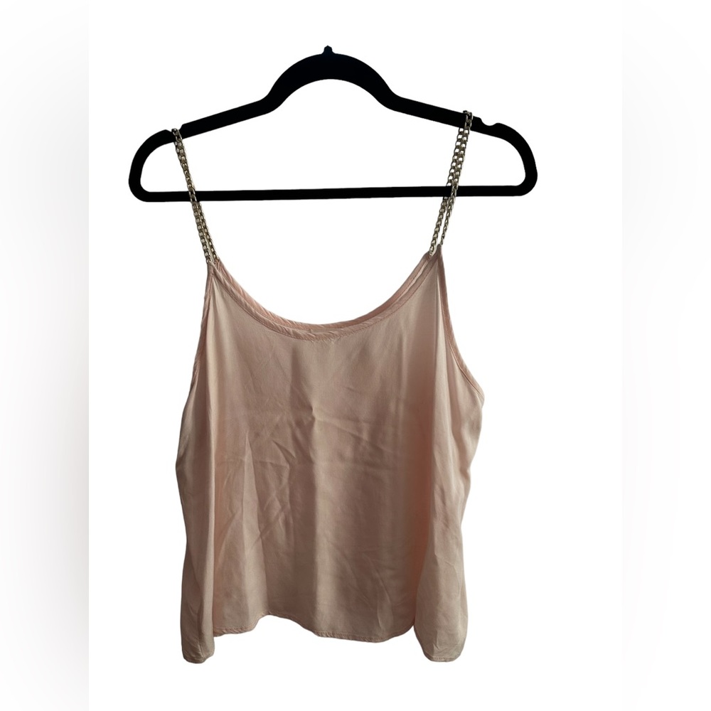 ♥️ REHAB Cami in L Blush pink 100% Cotton w/ Chain Straps